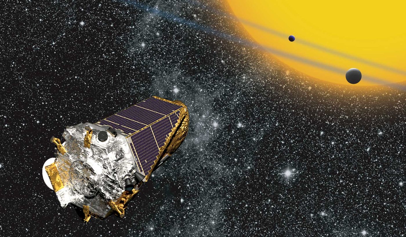 An artist's rendition of the Kepler Space Telescope.
