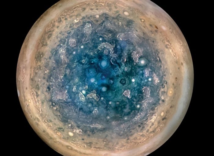 Mesmerizing vortices at Jupiter's poles highlight just how chaotic the planet's atmosphere really is.