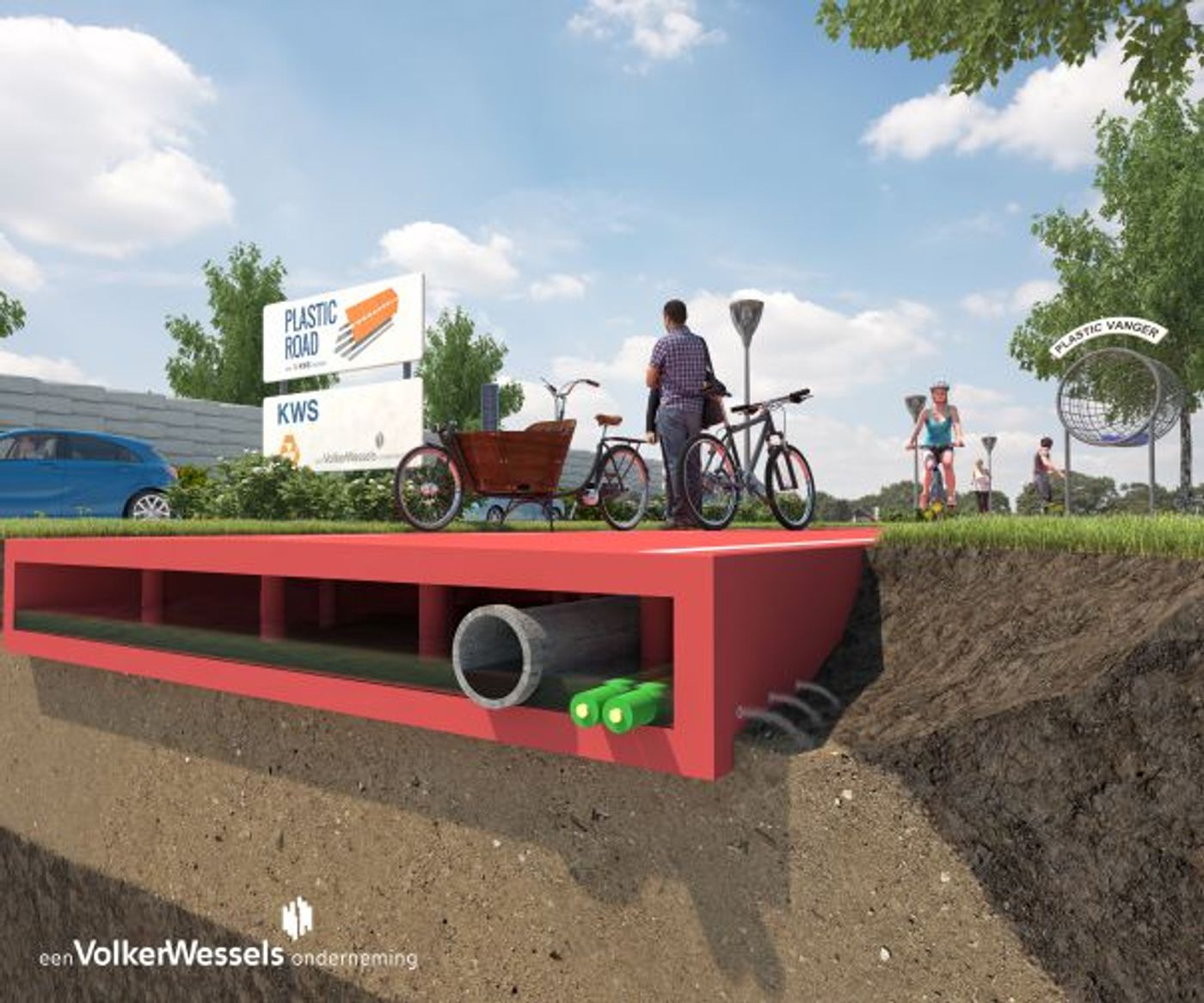 A prototype design of what a plastic road would look like. Photo: VolkerWessels