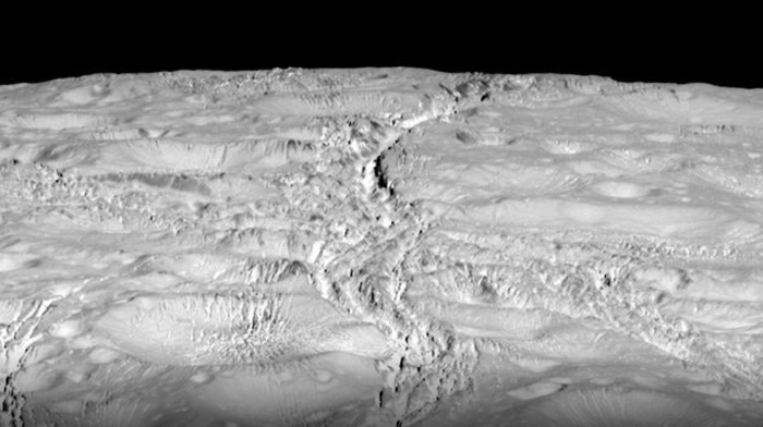 Enceladus' surface is anything but uniform.