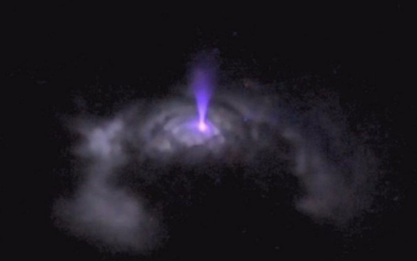 A close-up of the strange blue gets above thunderstorms on Earth, as recorded from the ISS.