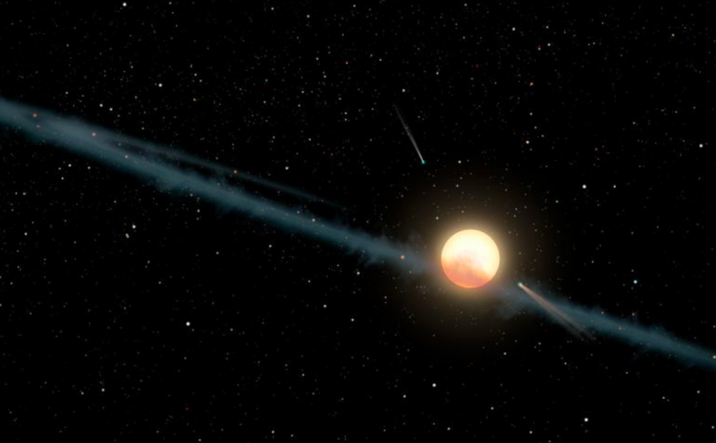 An artist's rendition of Tabby's Star.