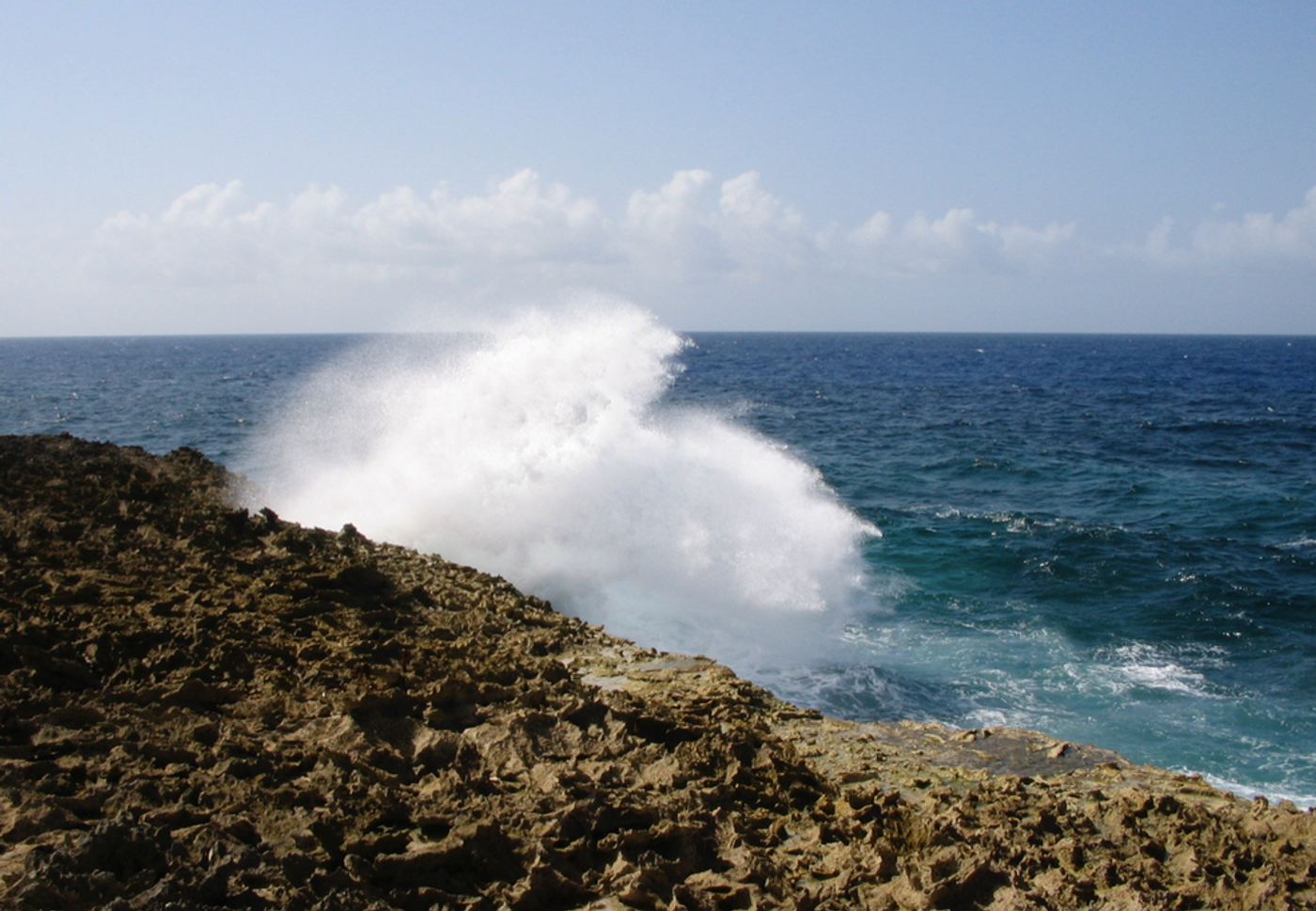 Waves break on the island of Curaçao / Image credit: Carmen Leitch