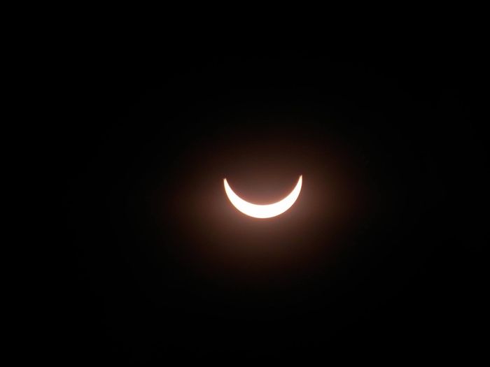 An image of the 2017 Great American Solar Eclipse as the Sun was 85% covered by the Moon.