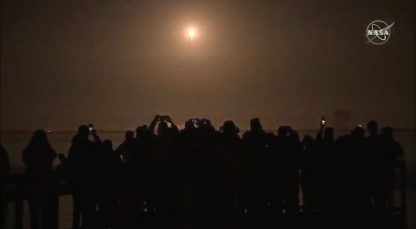 A beautiful view of the SpaceX launch site on Saturday as the rocket approached orbital altitude.