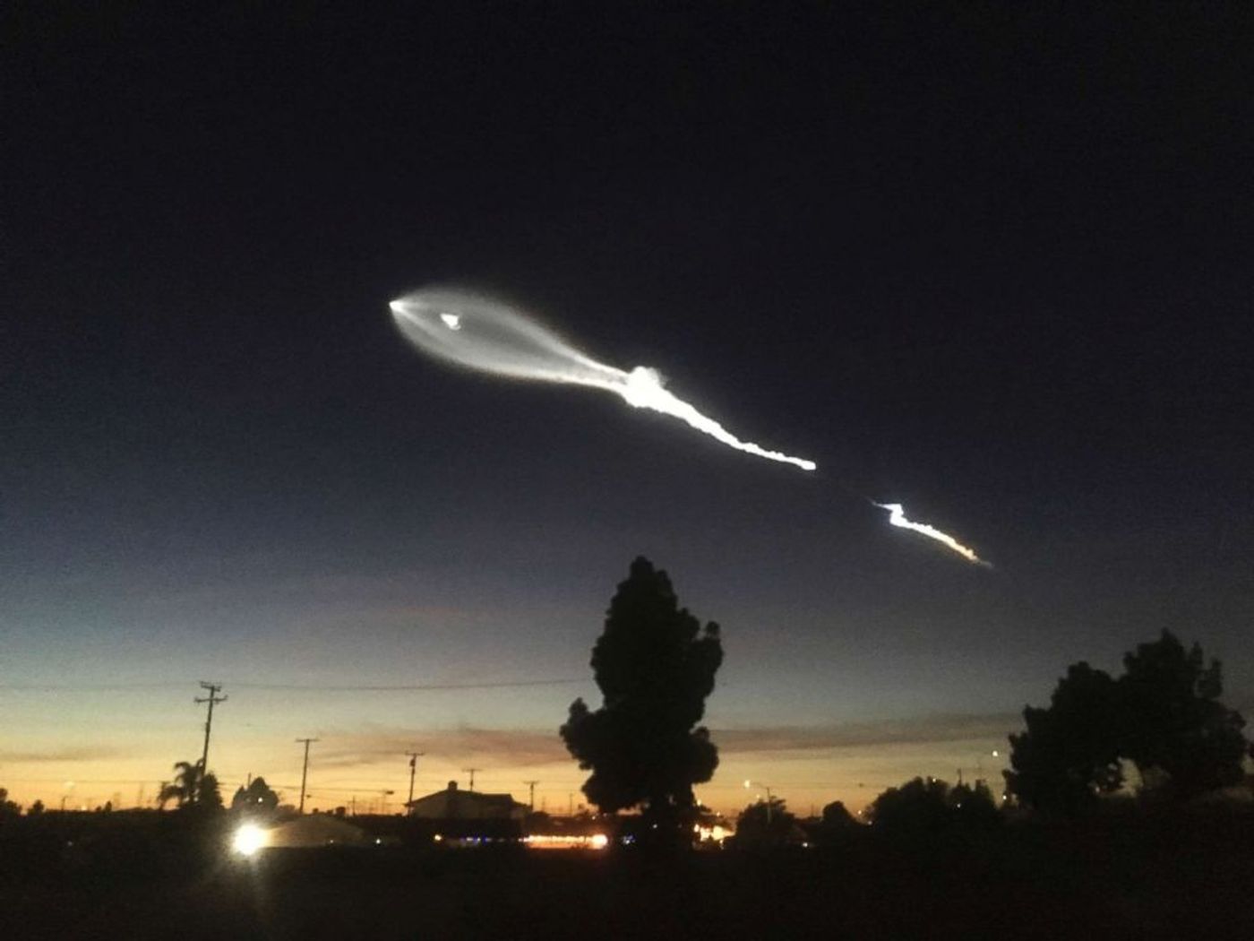 The SpaceX Falcon 9 launch on December 22nd left behind an unusually-bright display in its path.
