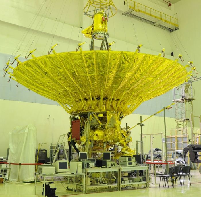 Spektr-R in the lab before it was launched in 2011.