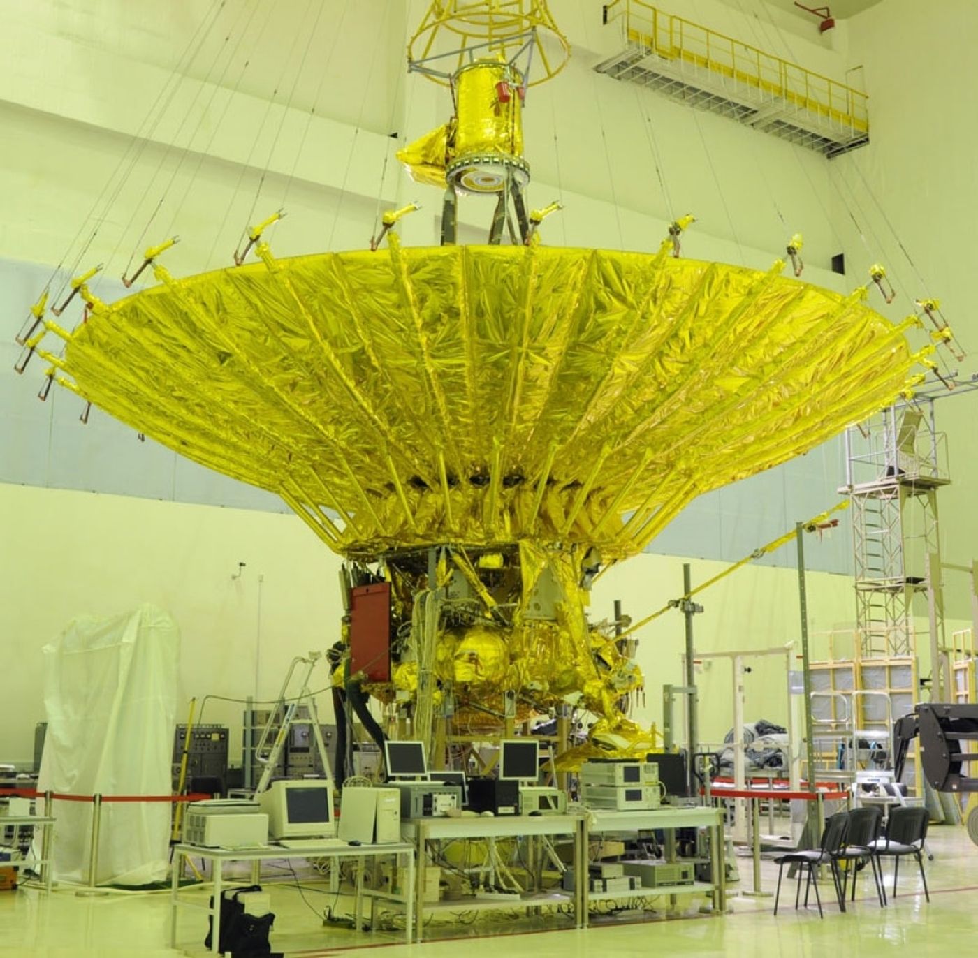 Spektr-R in the lab before it was launched in 2011.