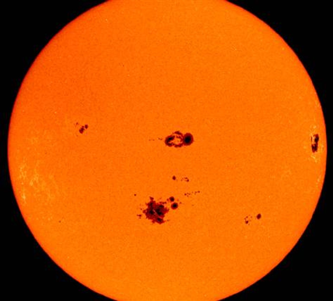 Observing sunspots helps scientists to determine patterns in solar events. Photo: National Weather Service