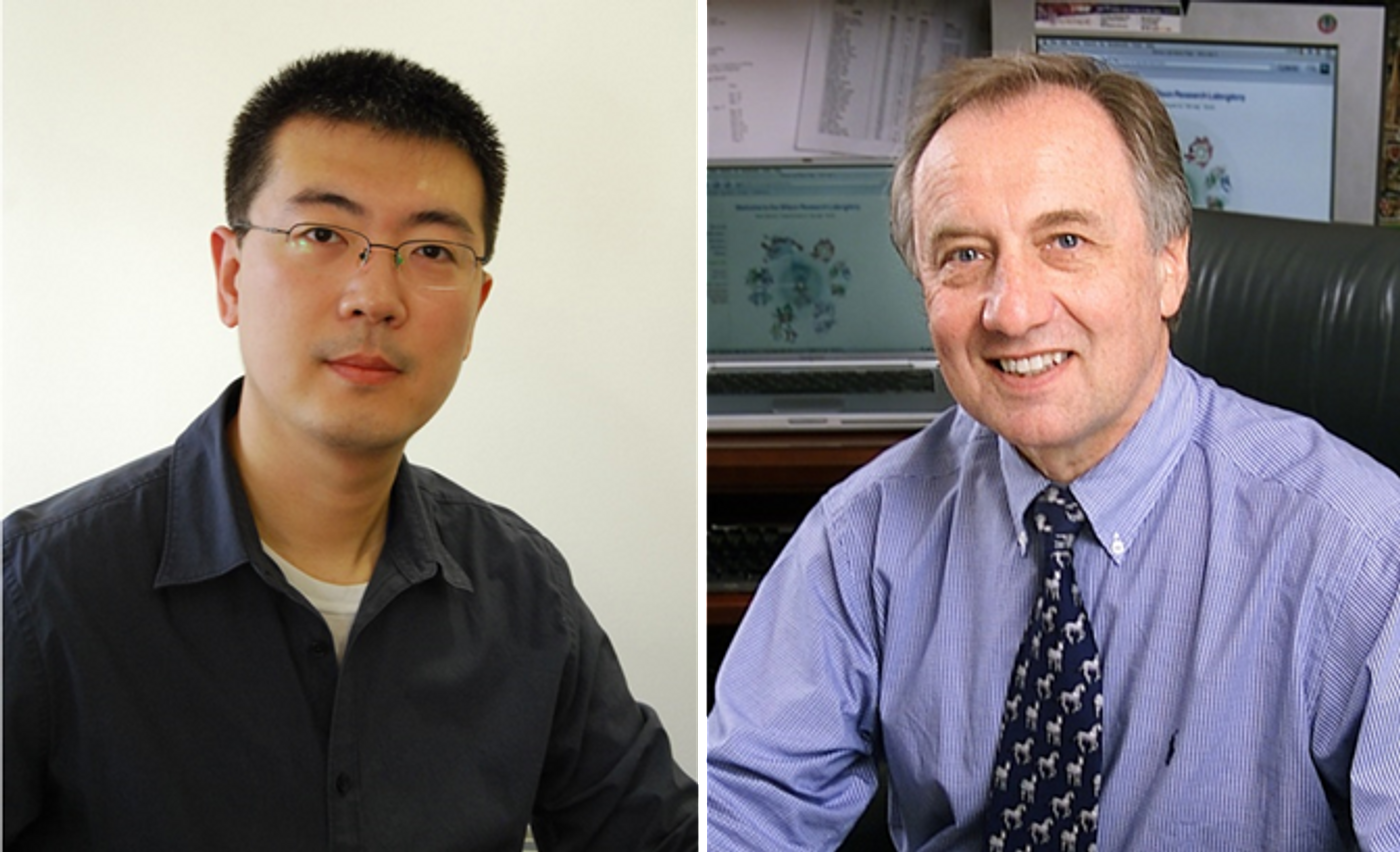 Jiang Zhu (left) and Ian Wilson are principal investigators at The Scripps Research Institute.