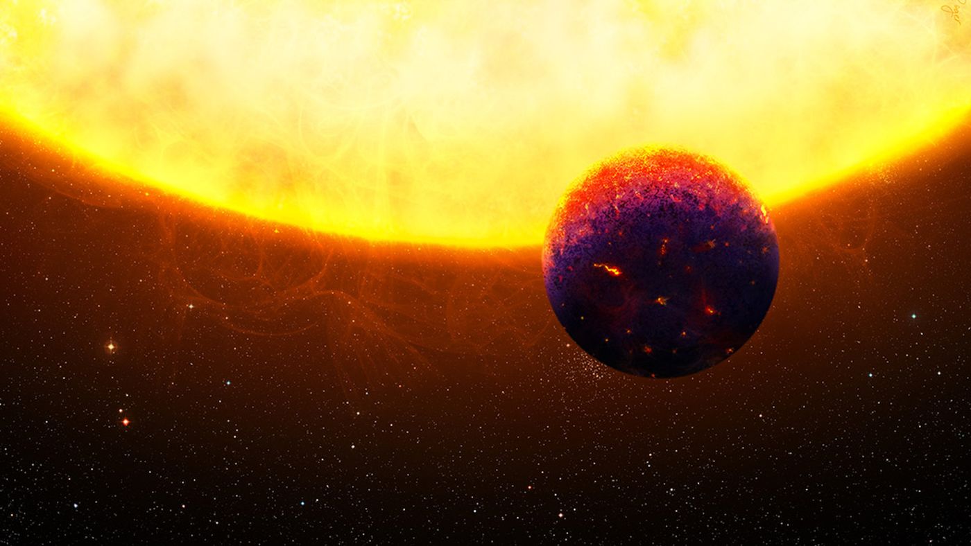 An artist's impression of HD219134 b and its host star.
