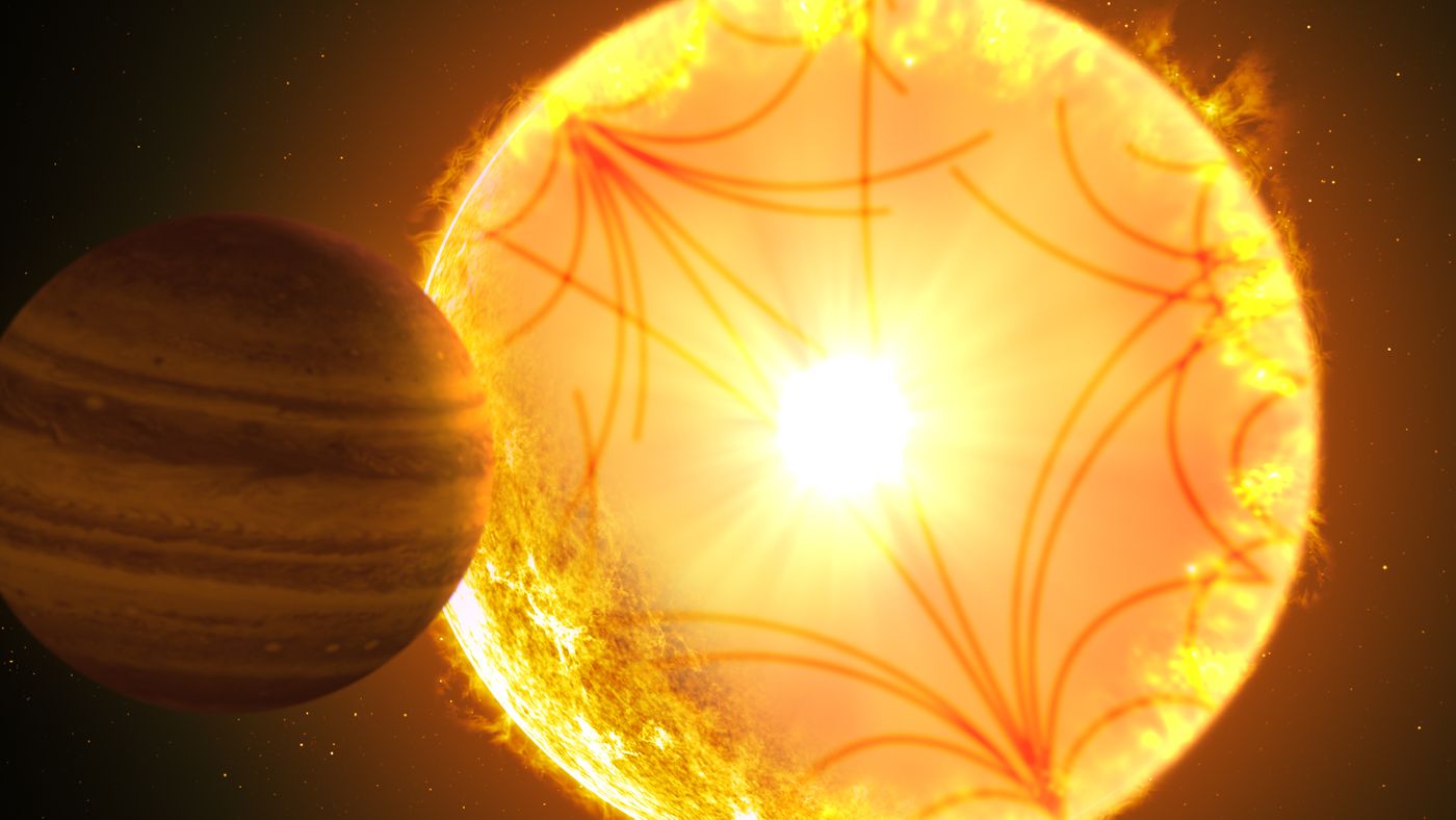 An artist's impression of Kepler-1685 b and its host star.