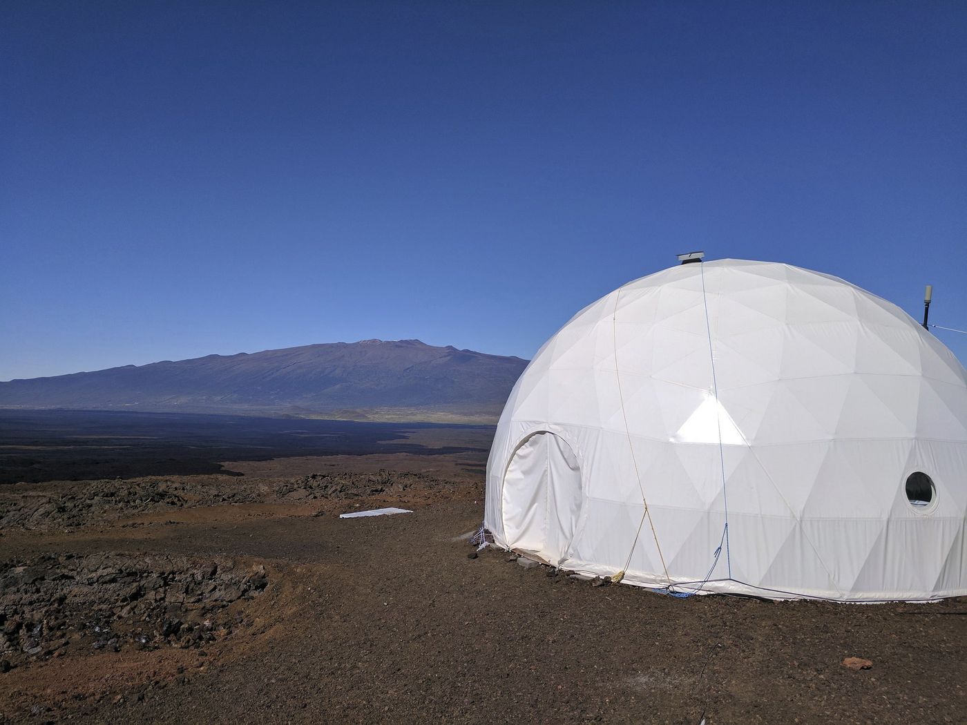 The experimental dome looks and feels just like a scientific base on Mars would.