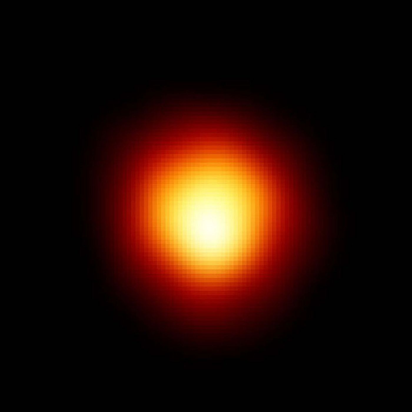 An image of Betelgeuse captured with a space telescope.