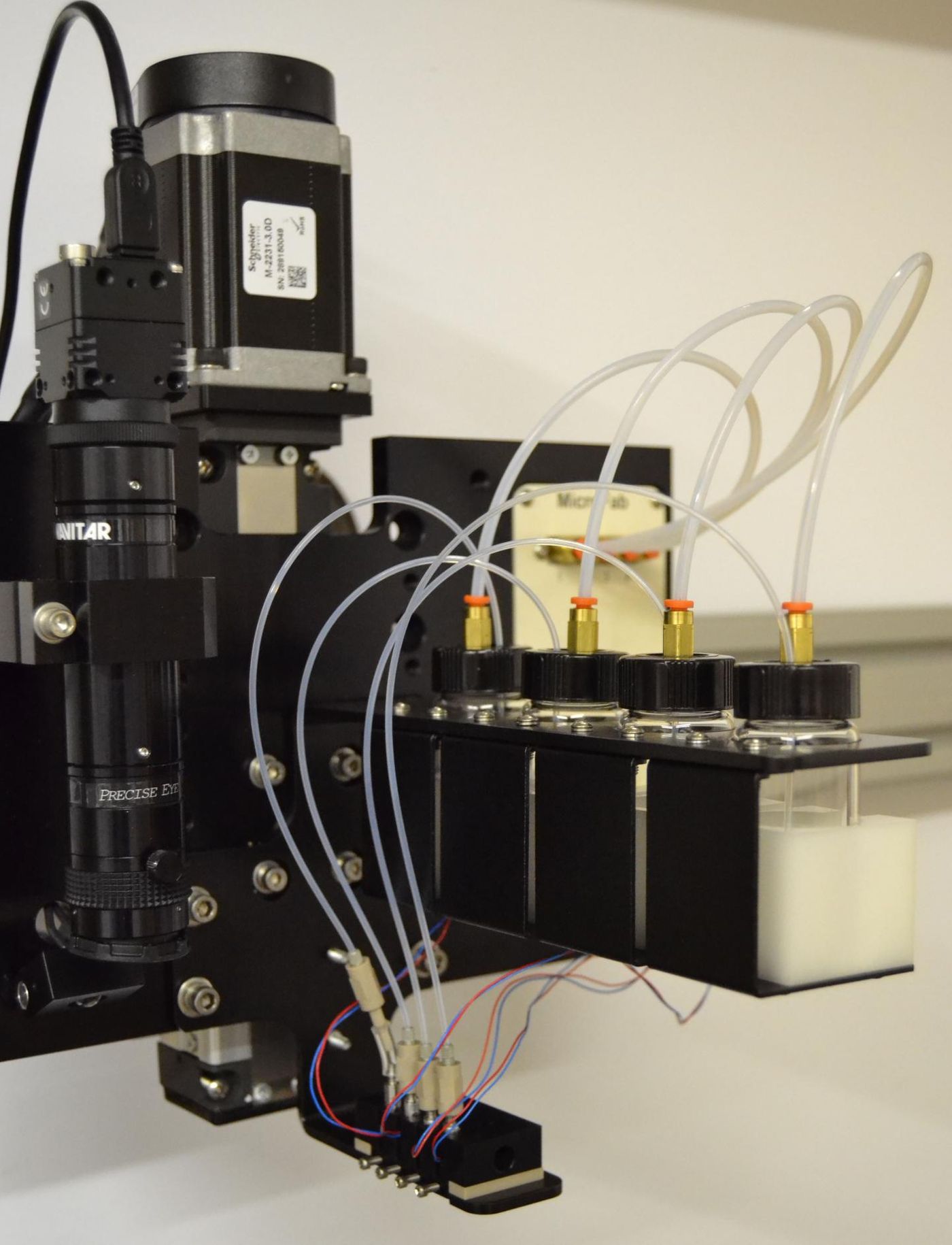 This photograph shows inkjet bioprinting for heterocellular tissue models. / Credit: Ozbolat Lab at Penn State