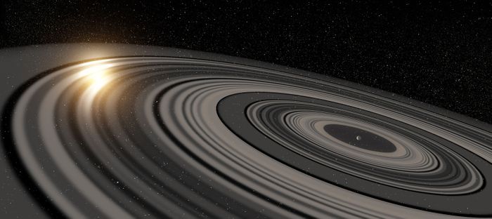 A planet a lot like Saturn has been discovered in another system, although its rings are orbiting in the opposite direction that the planet is spinning.