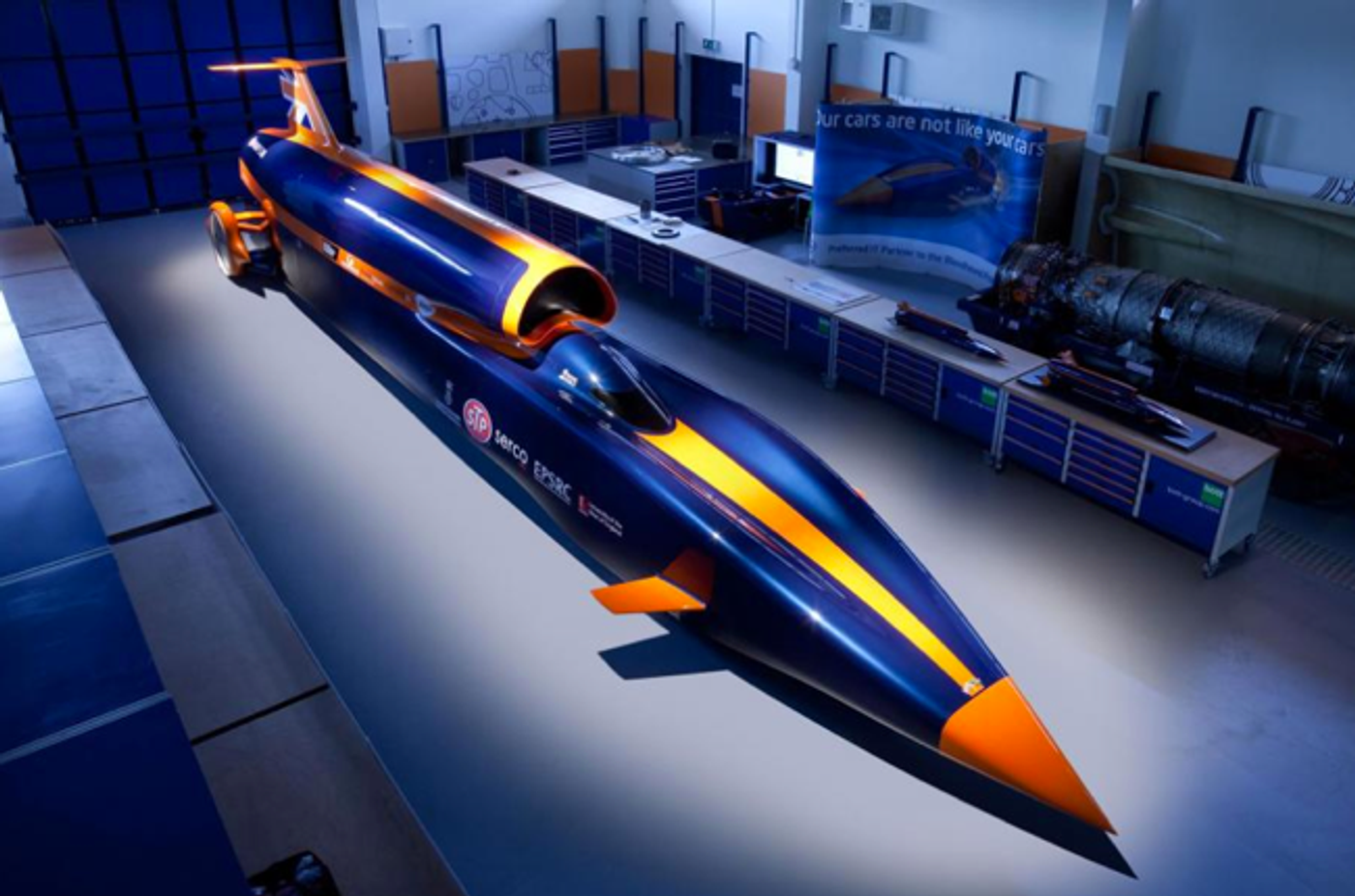 The Bloodhound supercar will attempt to travel 1000 miles per hour.