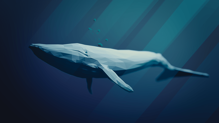 A conceptual image of a blue whale.
