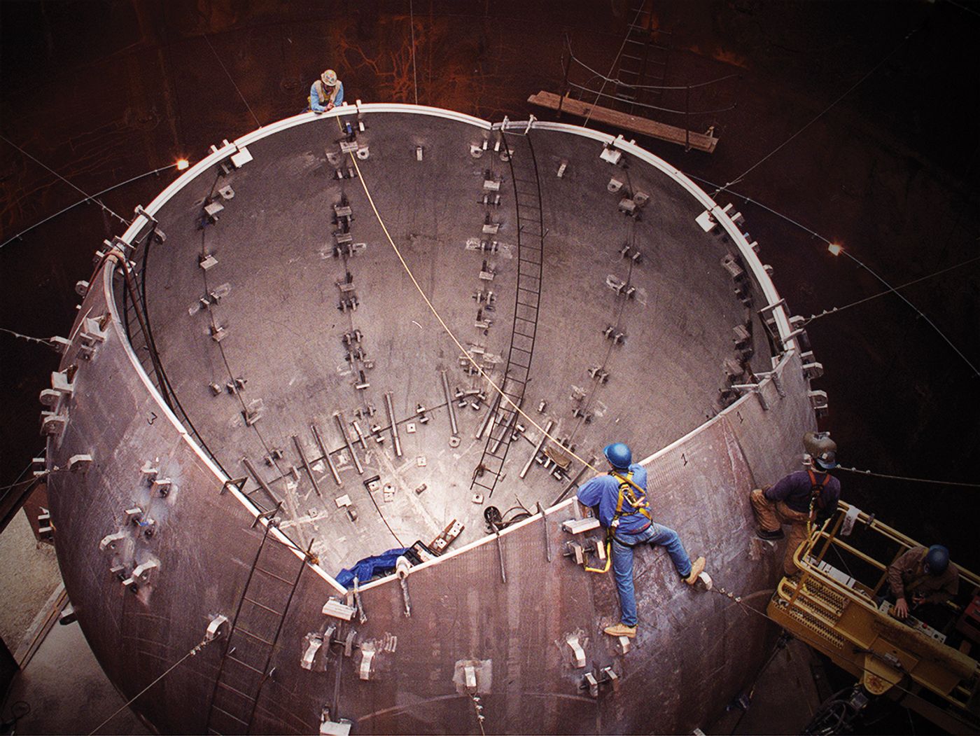 The NIF being built out of 10-cm thick plates of aluminum. 