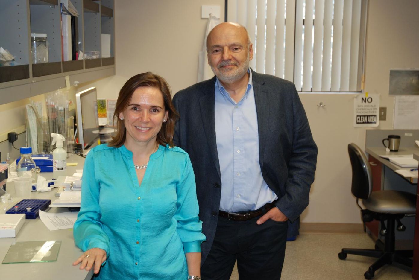 This is Maria-Diaz Meco, Ph.D., professor, and Jorge Moscat, Ph.D., professor and director of Metabolism Initiatives at SBP. / Credit: Sanford Burnham Prebys Medical Discovery Institute (SBP)