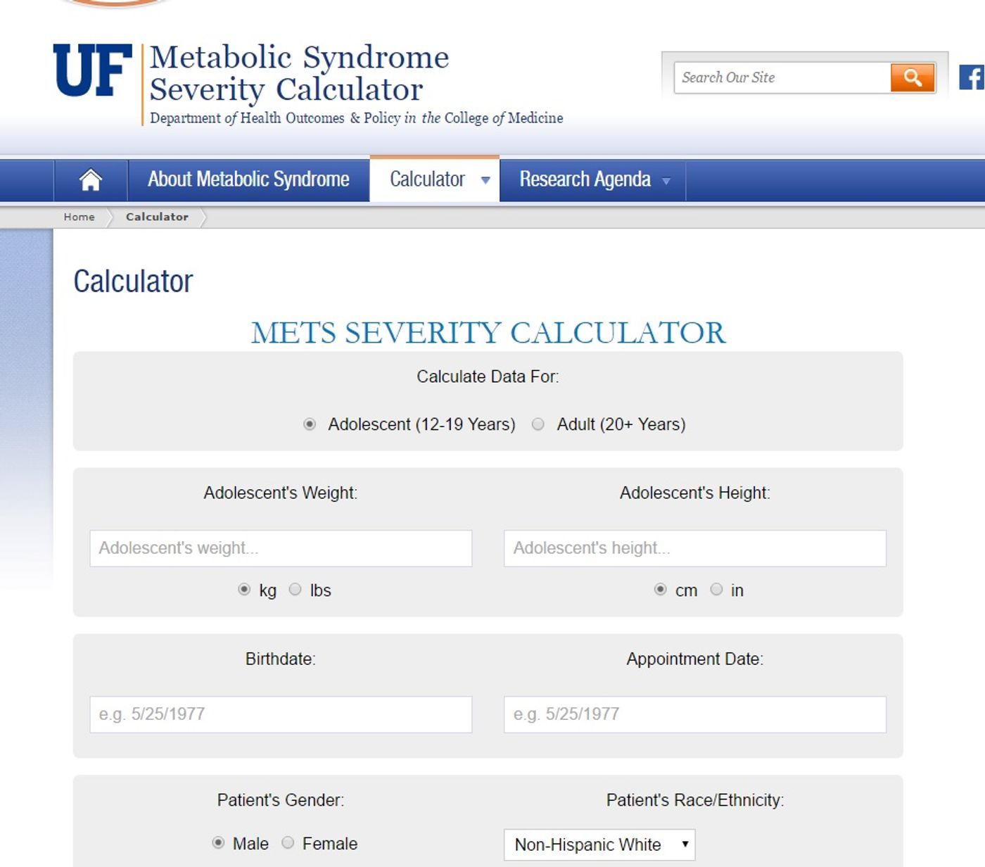 metabolism type calculator