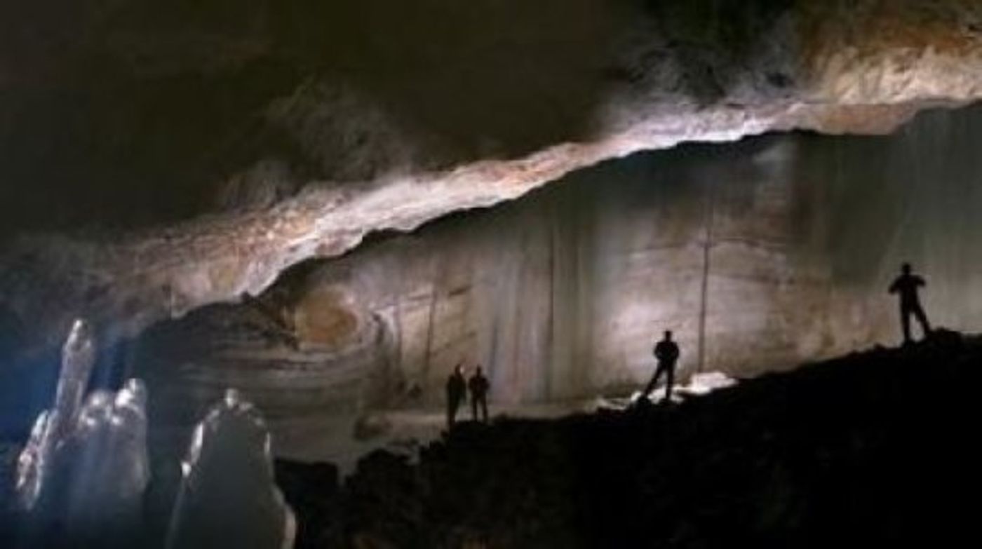 A view from inside the ice cave. Photo Credit: Gigi Fratila & Claudiu Szabo