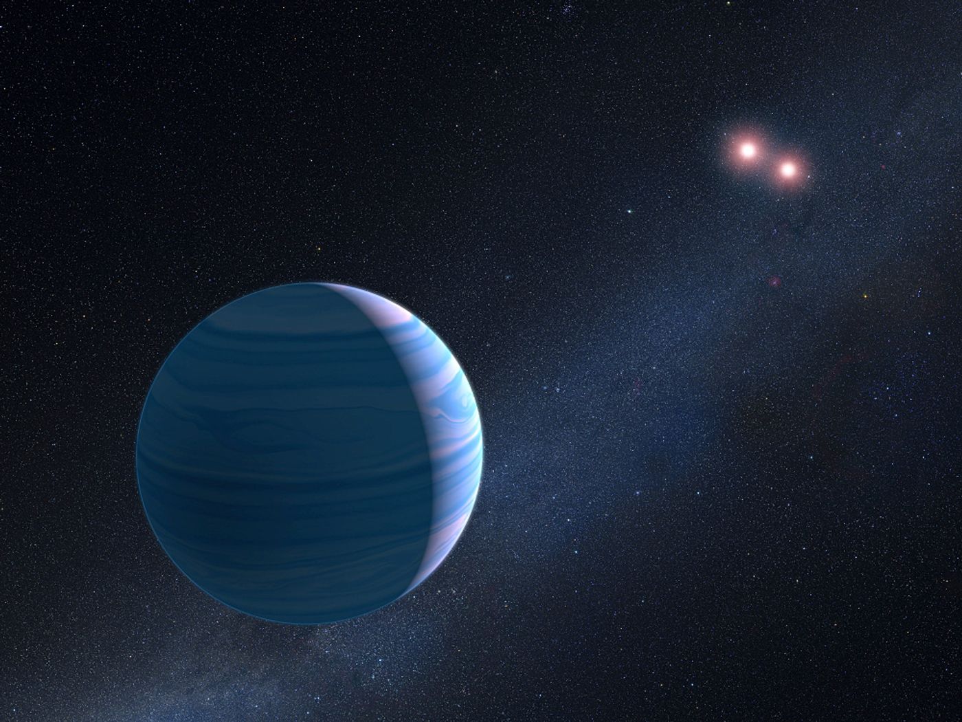 A circumbinary exoplanet has, for the first time, exhibited microlensing effects on the light around it.
