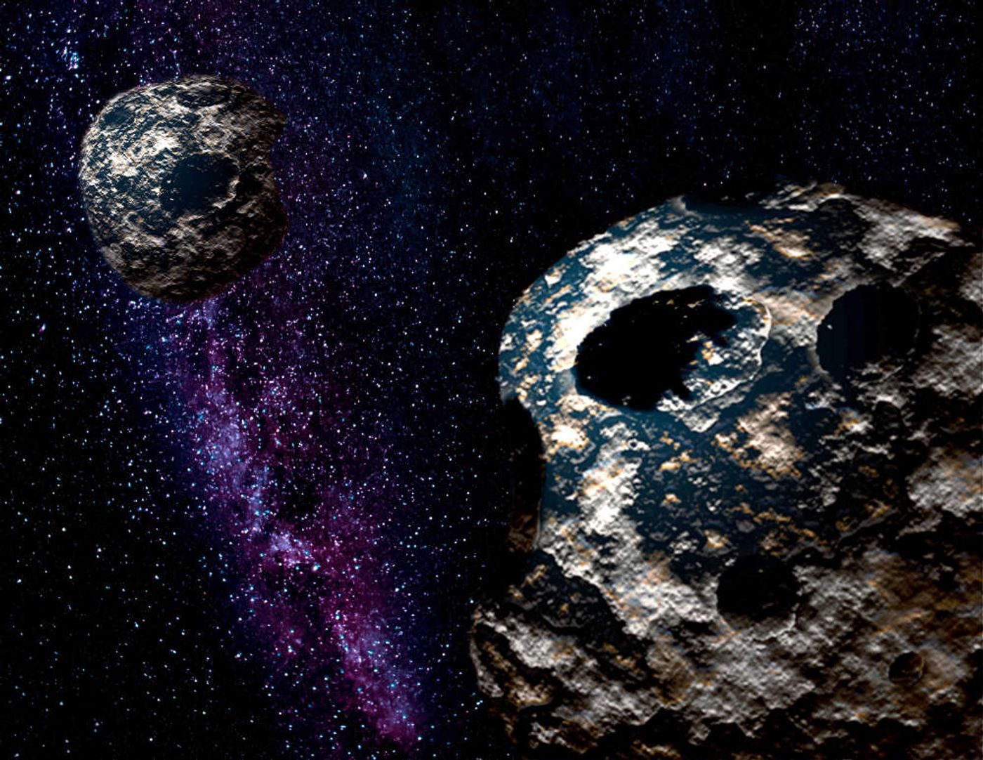 An artist's impression of the blue KBO binaries.