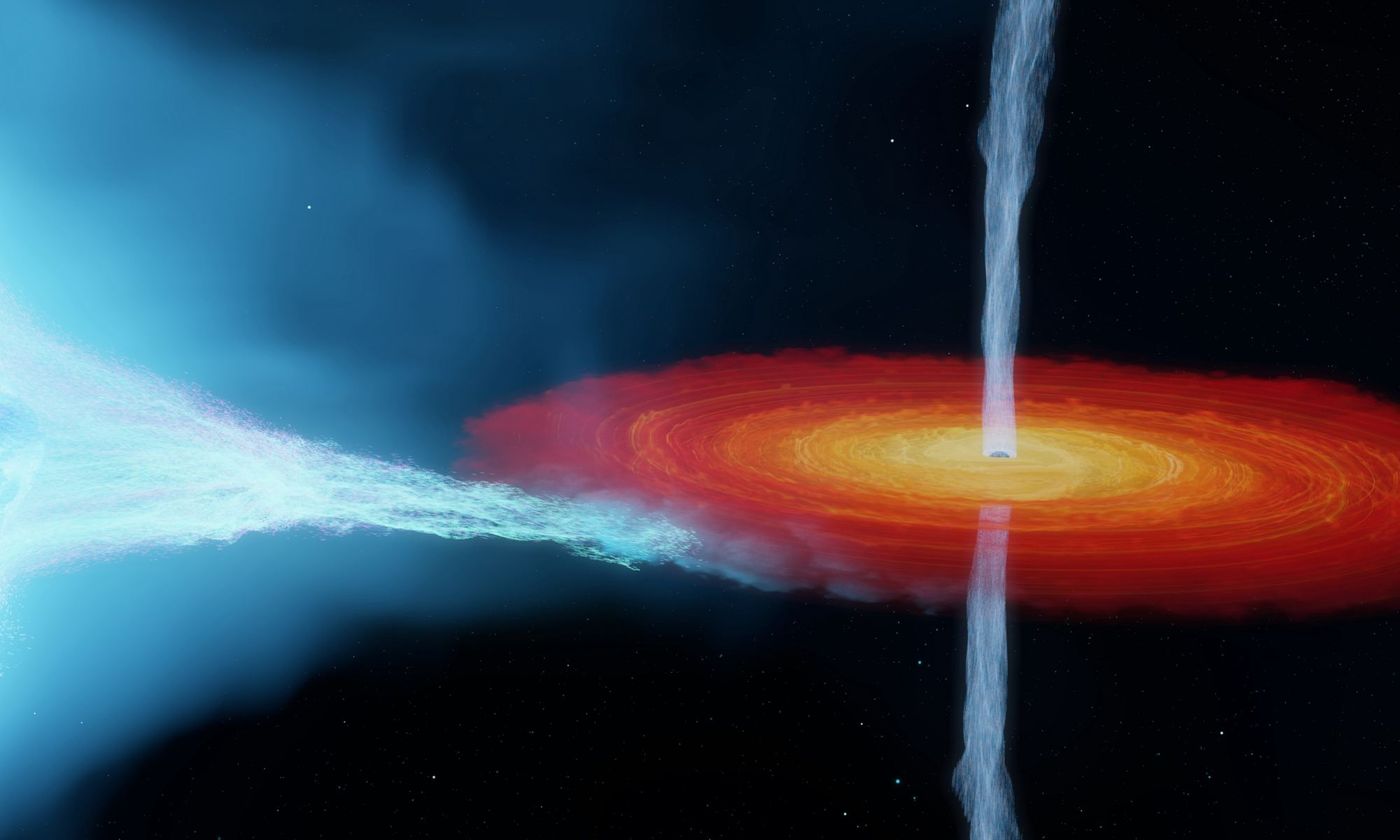 Artist's rendition of the black hole, Cygnus X-1. (Credit: International Centre for Radio Astronomy Research)