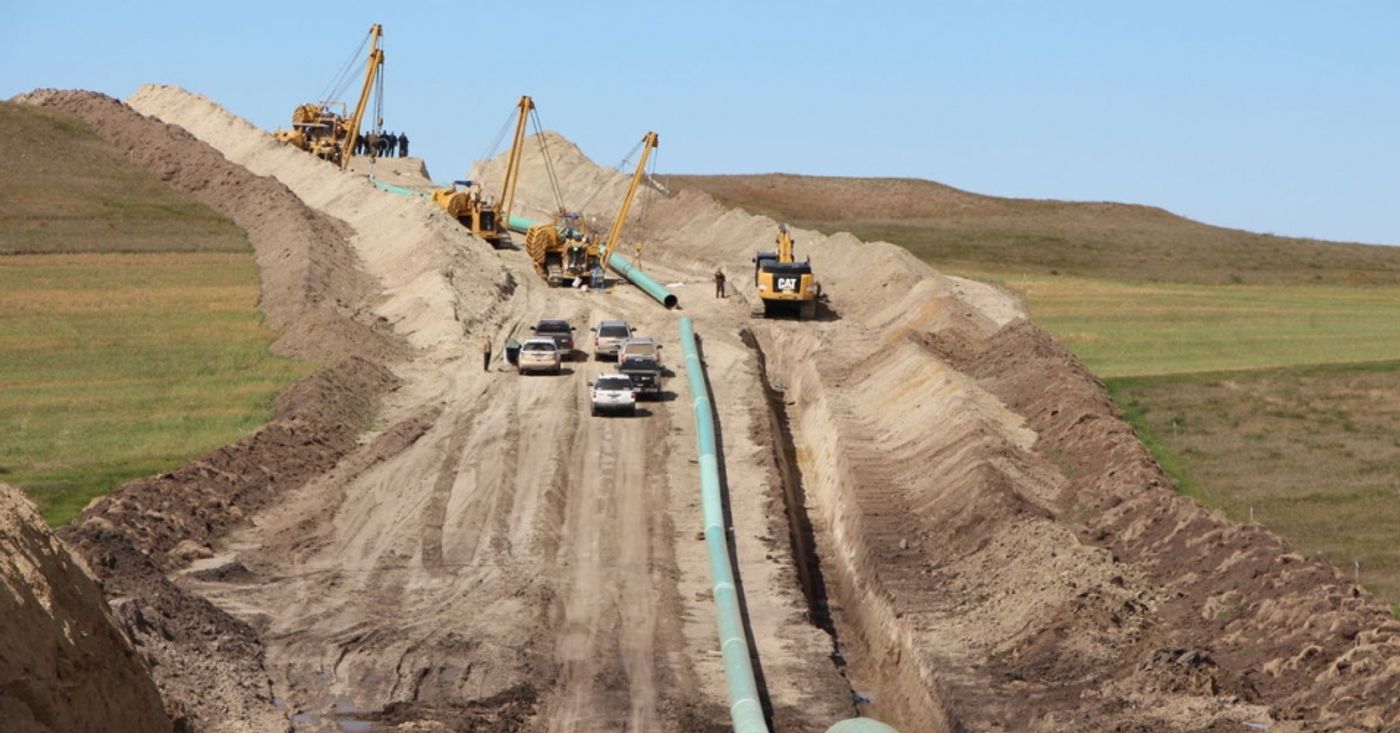 Construction of DAPL went ahead after the Trump Administration issued permits, despite protests. Photo: Common Dreams