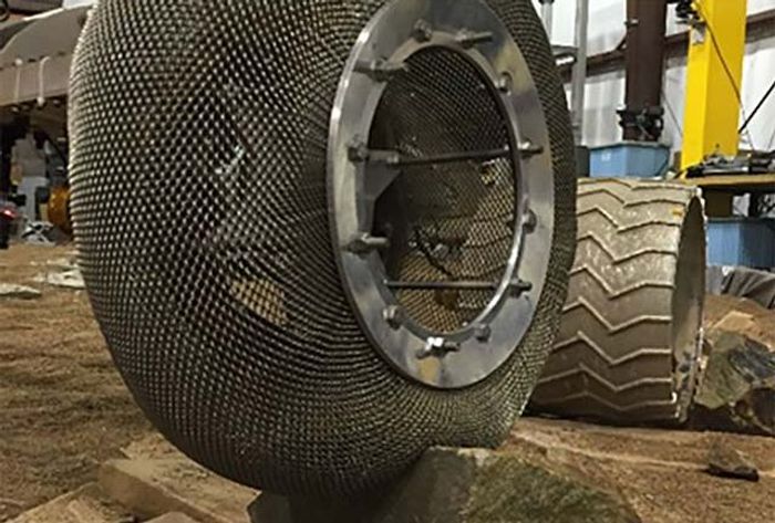Meet the Shape Memory Alloy Tire, the wheel NASA might use on future Mars rovers.