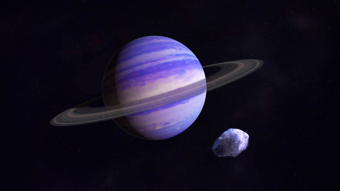 An artist's impression of a Neptune-like exoplanet.