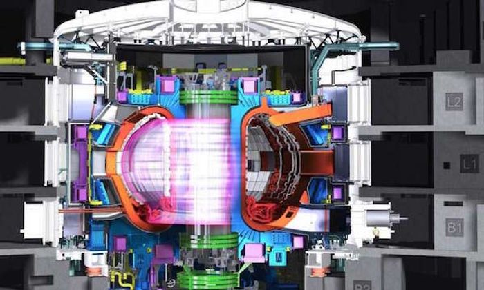 A diagram of a fusion reactor