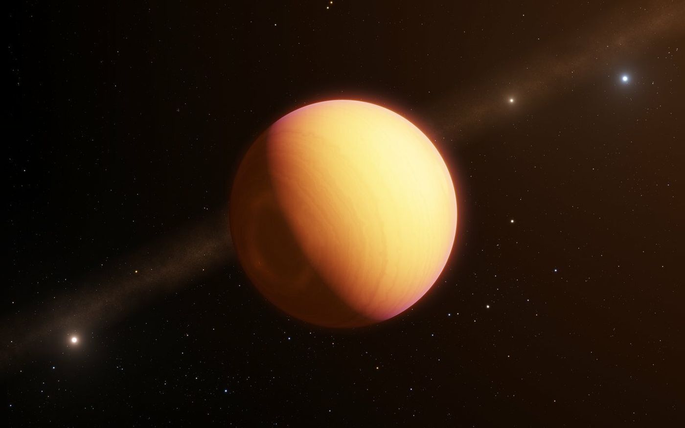 An artist's impression of HR8799e.