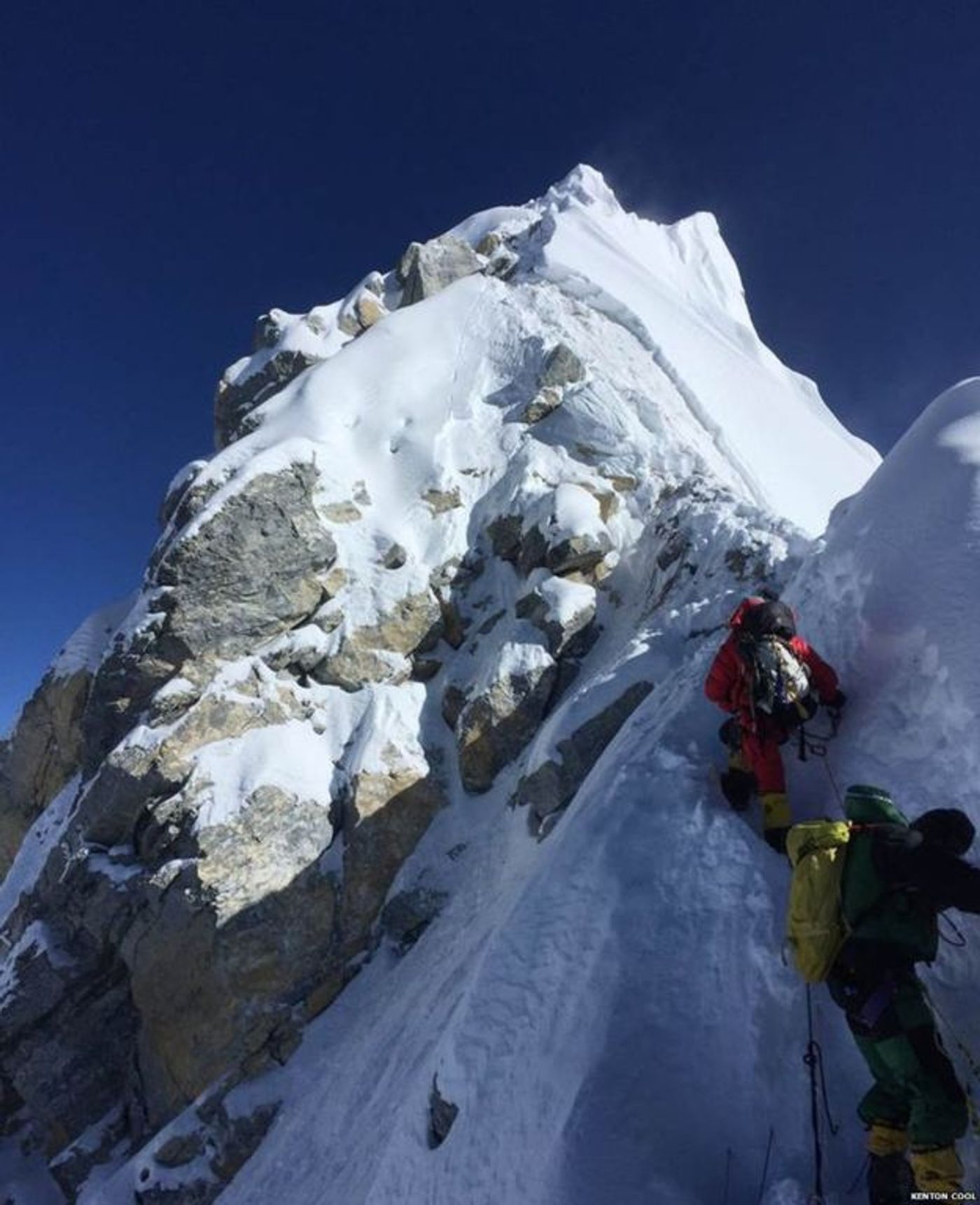 British mountaineer Kenton Cool took this photo of the Step last year, he said it looked "different". Photo: Kenton Cool