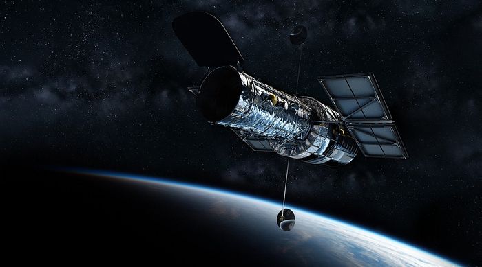An artist's rendition of the Hubble Space Telescope.