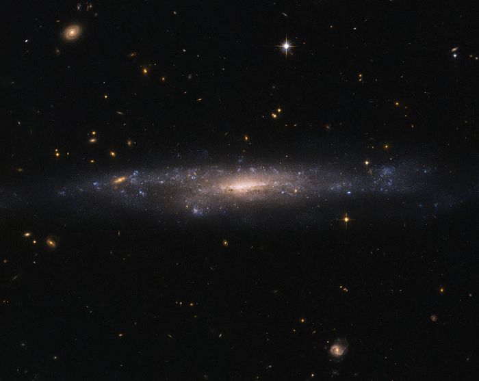 Hubble Space Telescope took this picture of UGC 477, a low surface brightness galaxy.