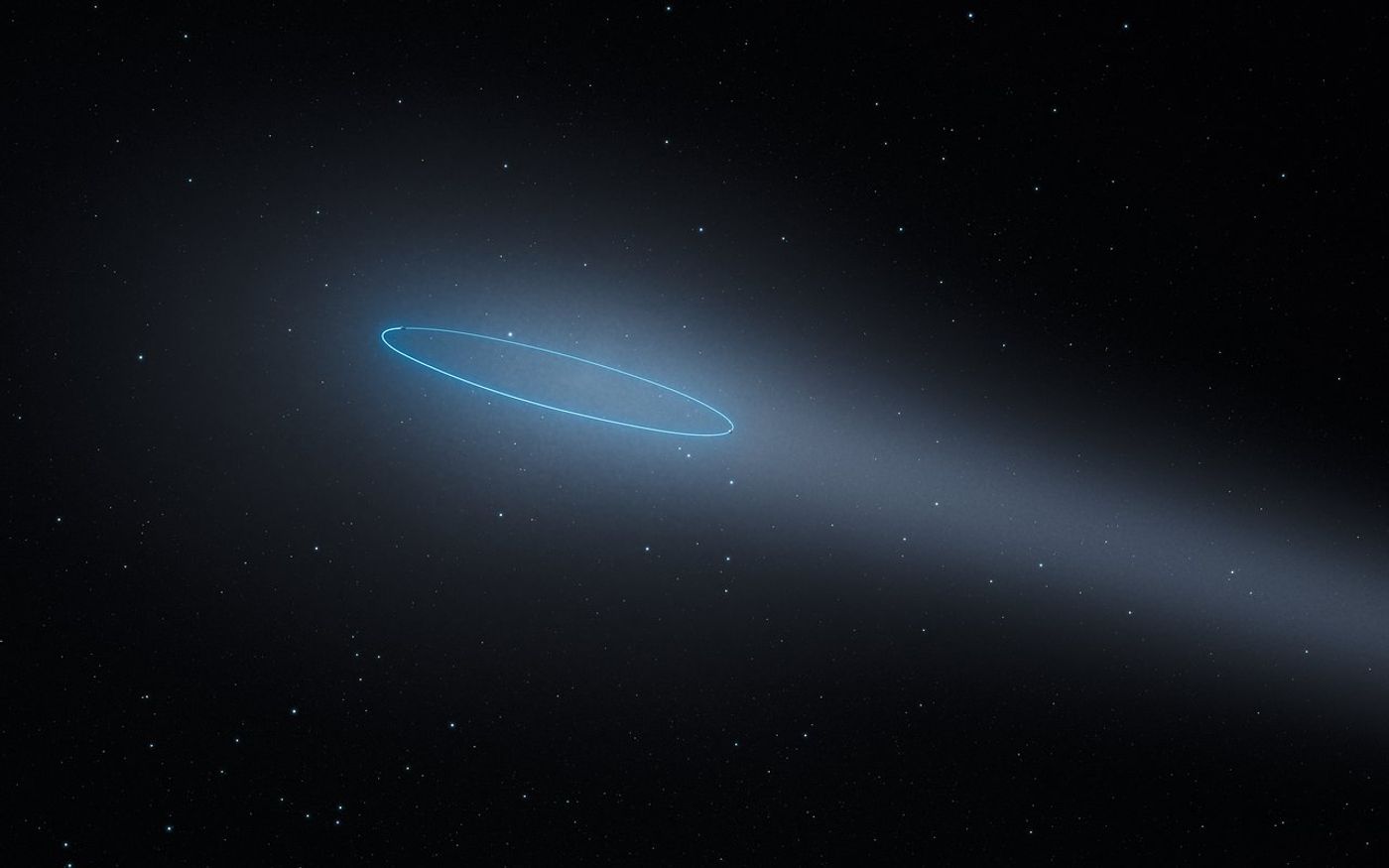 An artist's impression of the 288P binary asteroid system.