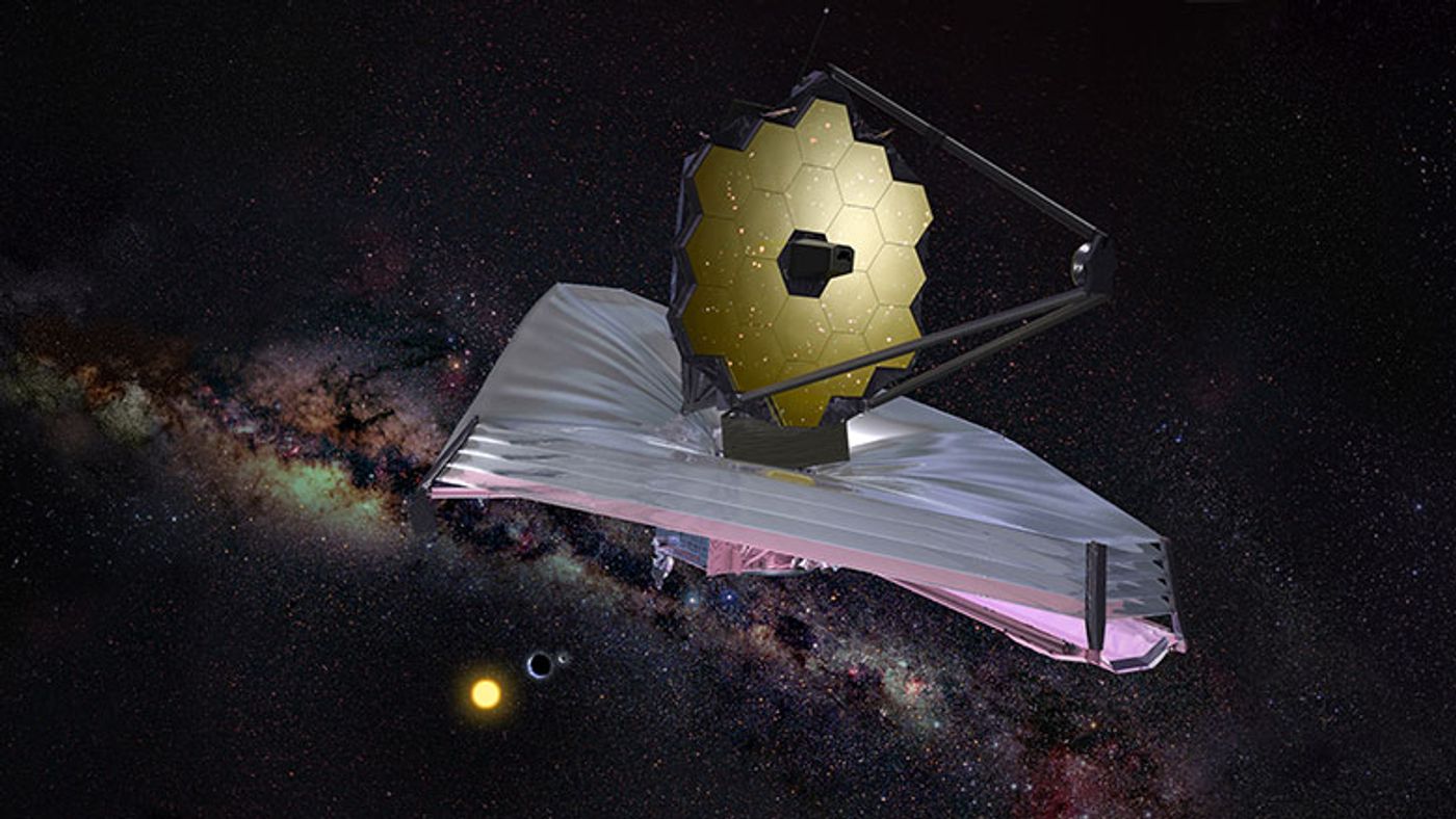 An artist's rendition of the James Webb Space Telescope.