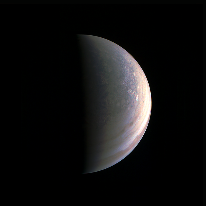Jupiter's North Pole as photographed from the Juno spacecraft.