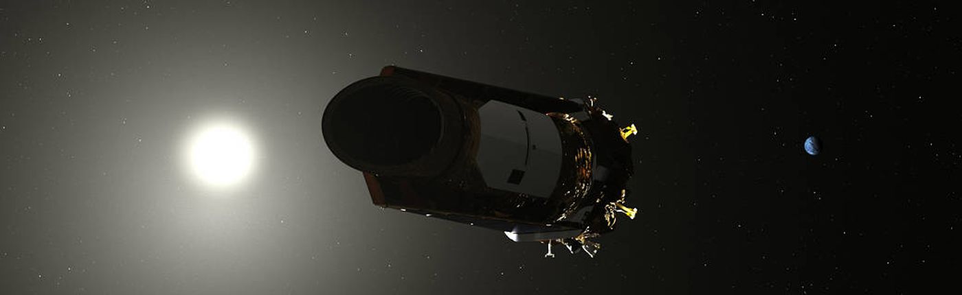 An artist's rendition of the Kepler Space Telescope.