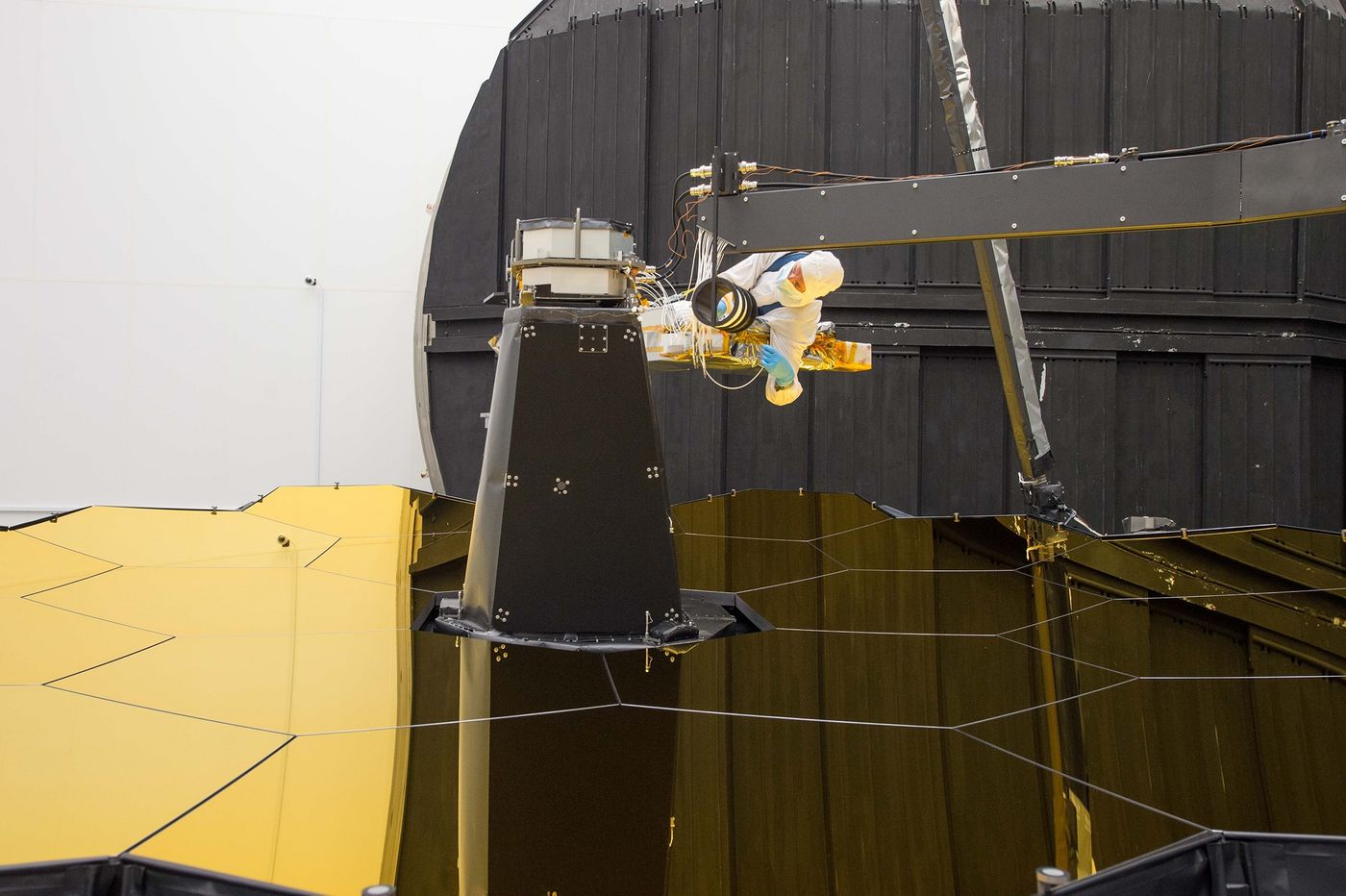 A look at ASPA, the black cone-shaped object at the center of the primary mirror.