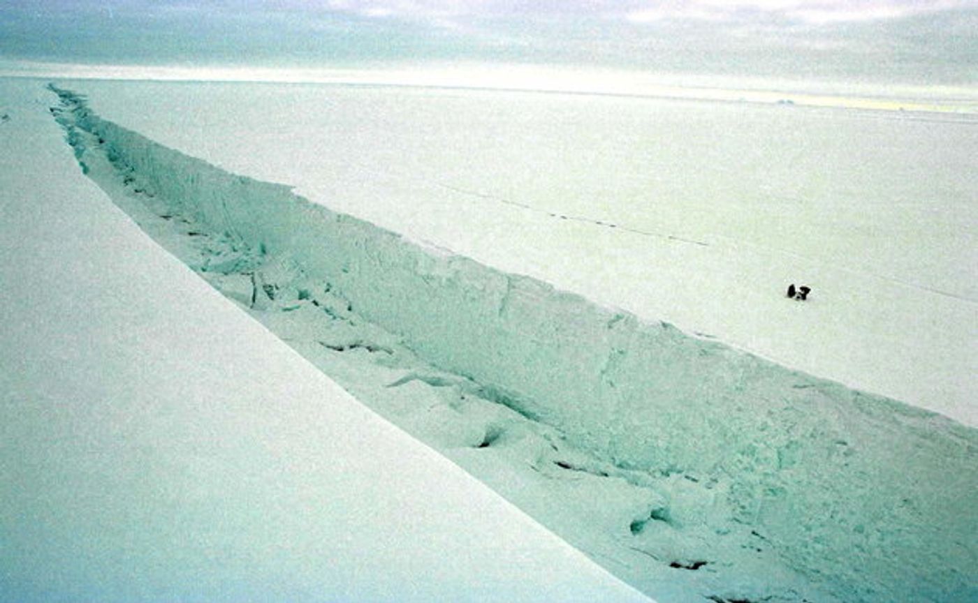 Larsen C's rift is growing. Photo: HuffPost UK