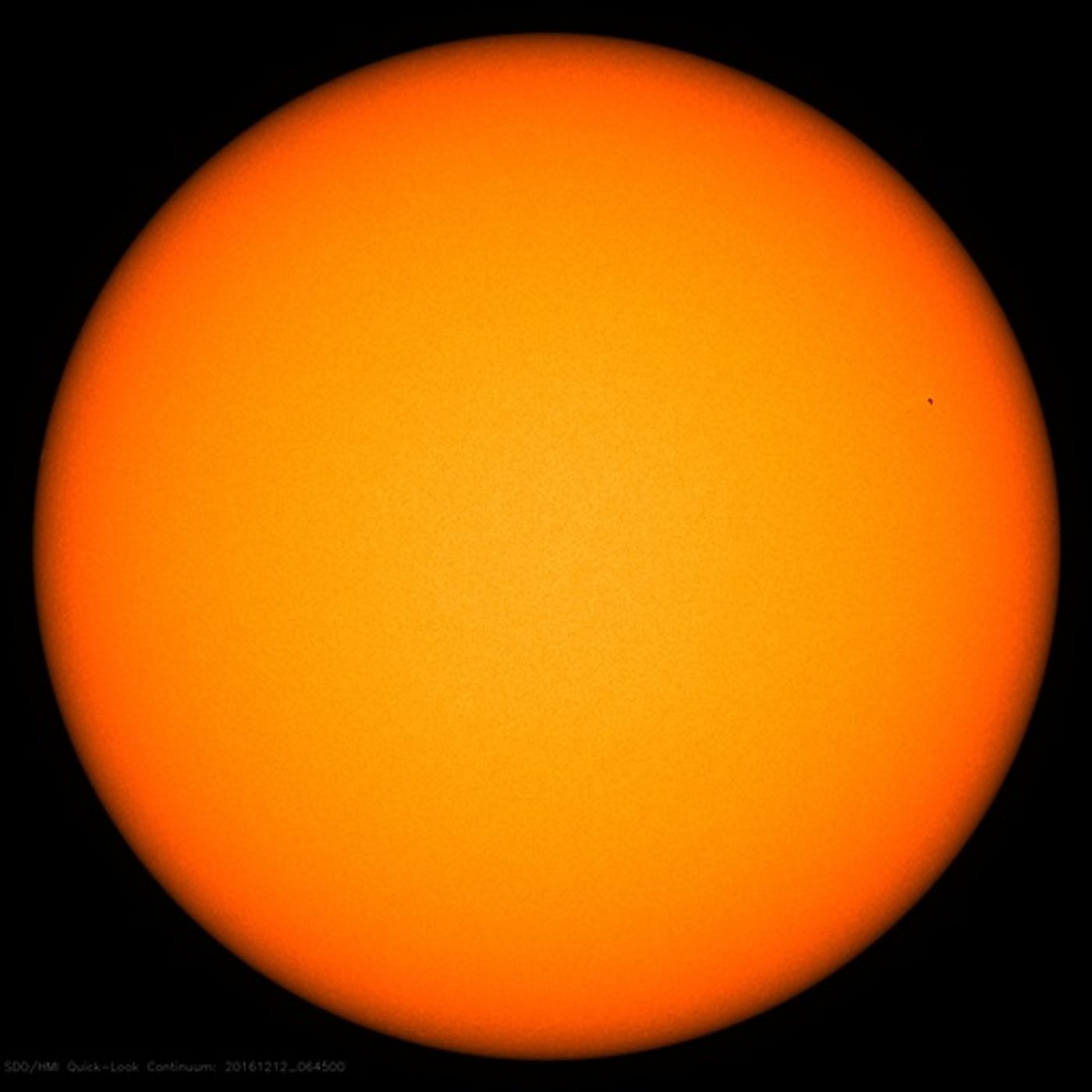 An image of the Sun snapped by the Helioseismic and Magnetic Imager (HMI) onboard NASA's Solar Dynamics Observatory (SDO) spacecraft.