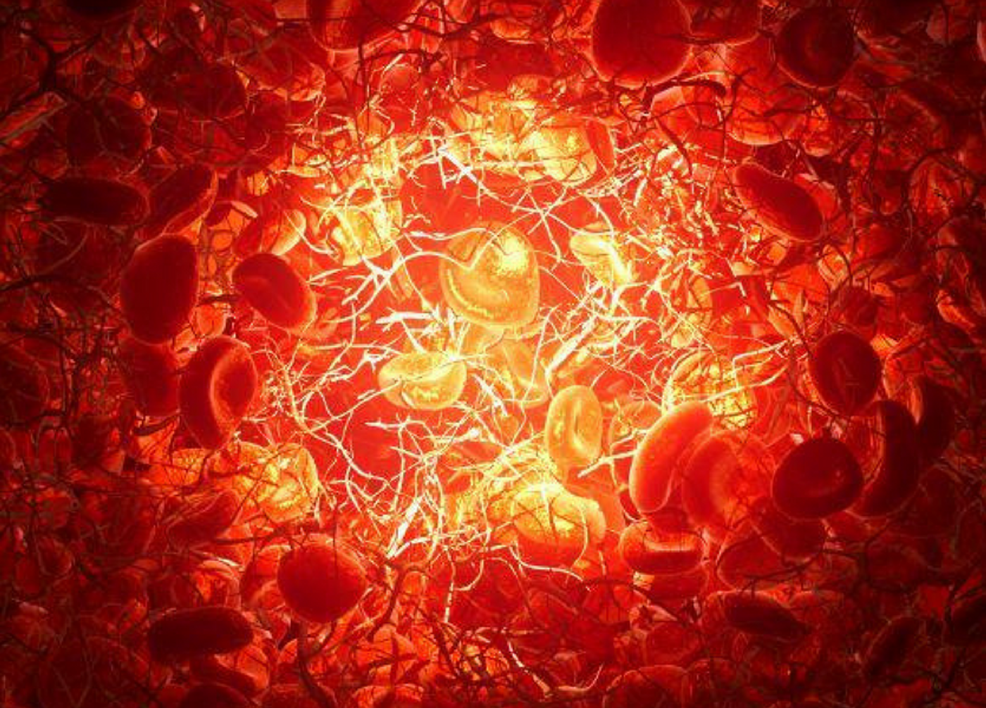 Light introduced through an optical fiber can determine whether a patient's blood is coagulating by measuring the vibration of red blood cells. Credit: Andrii Pshenychnyi