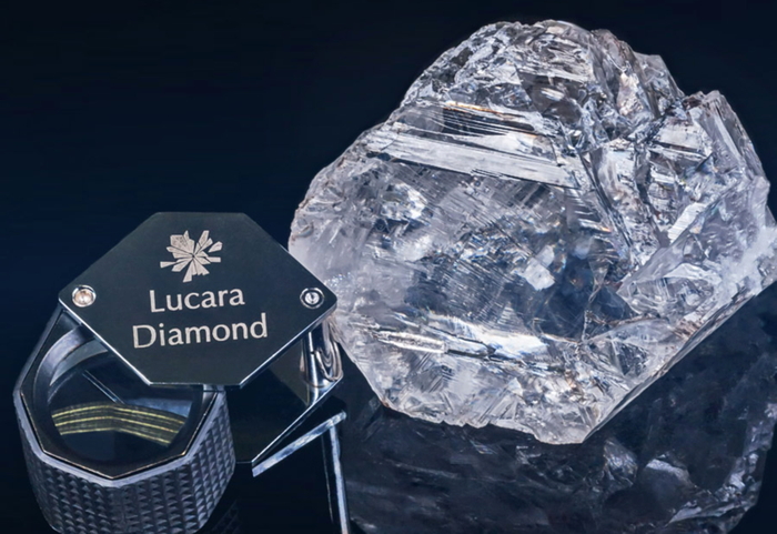 The large diamond discovered by Lucara Diamond Corp.