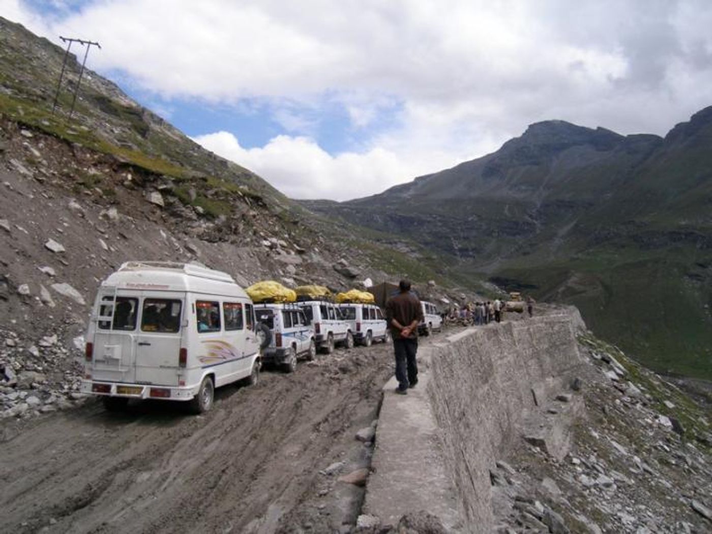 The highway is often under construction and traffic jams are common. Photo: Brooke Crowley