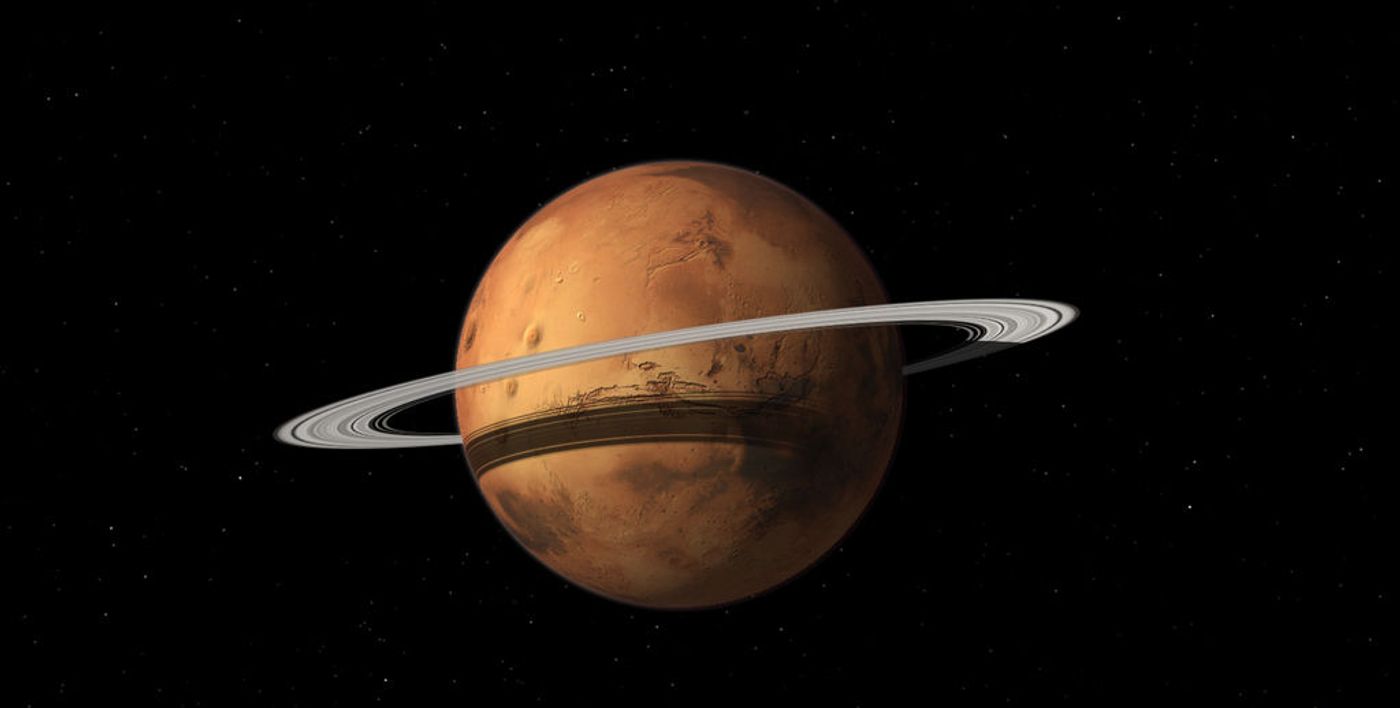 Mars might be slowly developing rings as a dust cloud continues to grow, researchers say.