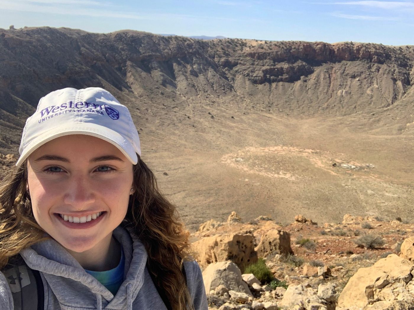 Meteor Crater, AZ in May 2022 (Credit: Daliah Raquel Bibas)