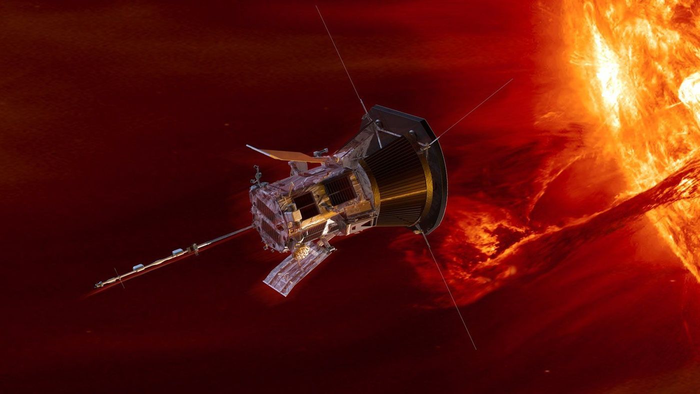 An artist's impression of NASA's Parker Solar Probe orbiting the Sun.